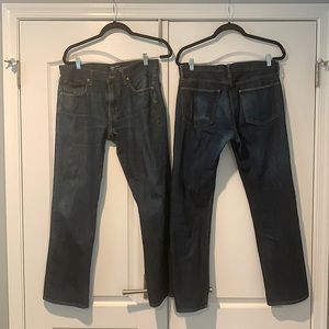 2 PAIRS GAP men’s EUC SZ 33x32 bootcut jeans, darker wash, gap factory
